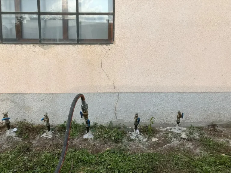 Ház alap injektálás - Munka közben